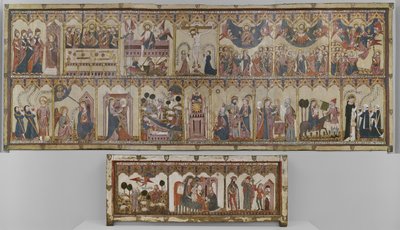 Retable et frontal de la vie du Christ et de la Vierge, retable d