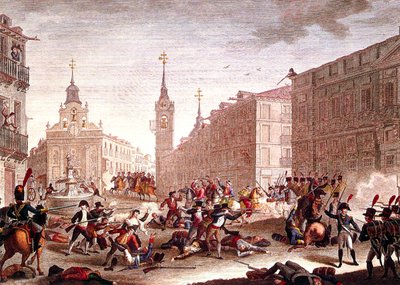 Émeutes contre les troupes napoléoniennes, Madrid, mai 1808 - Spanish School
