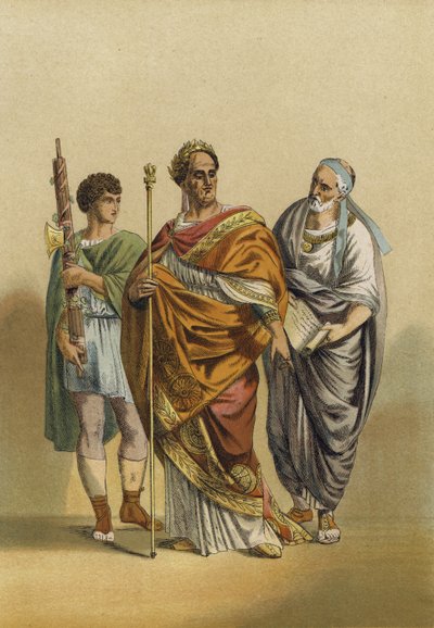Prêtre romain de Jupiter et ses assistants - Spanish School