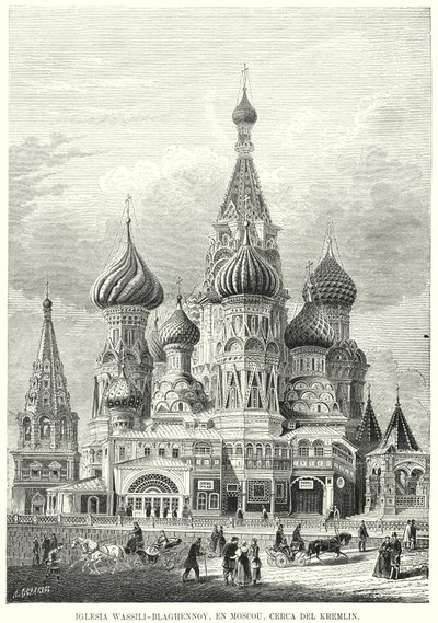 Cathédrale Saint-Basile, Place Rouge, Moscou, Russie - Spanish School