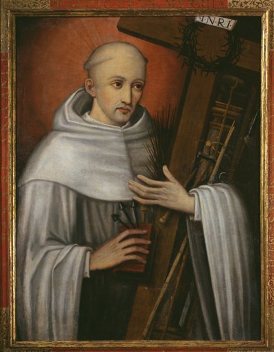 Saint Bernard de Clairvaux portant les instruments de la Passion - Spanish School