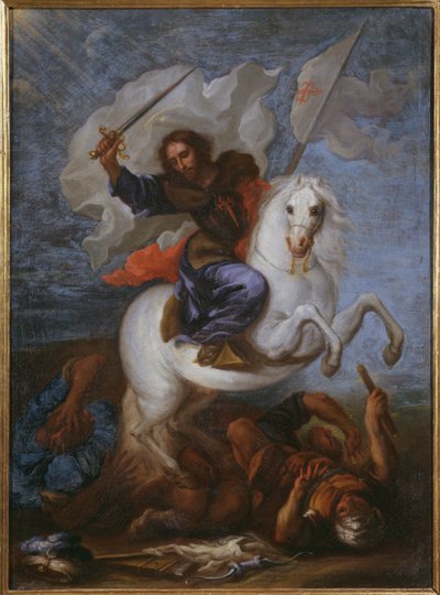 Saint Jacques le Majeur à la bataille de Clavijo - Spanish School
