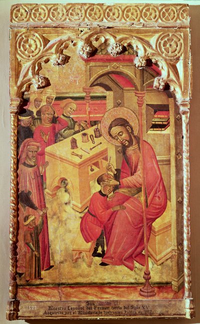 Saint Luc opérant sur la tête d