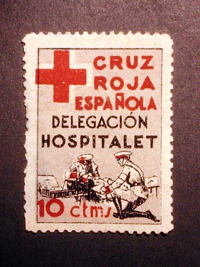 Timbre commémorant la Croix-Rouge espagnole (la délégation hospitalière) - Spanish School