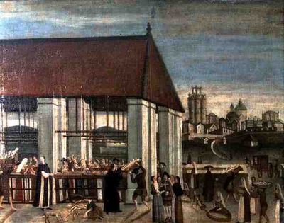 Le Marché aux Poissons (détail) - Spanish School