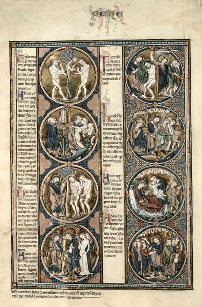 La Bible moralisée de Tolède f.7v - Spanish School