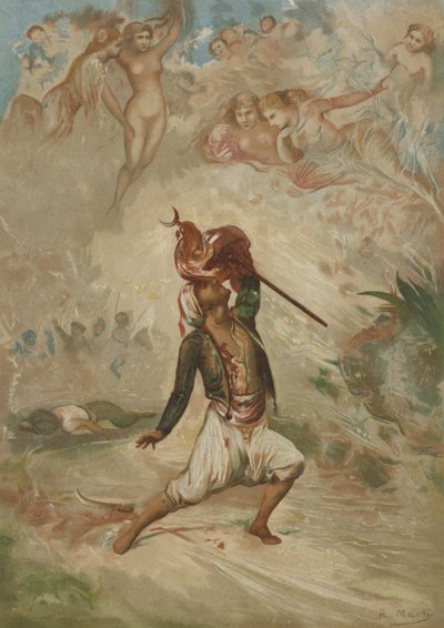 Les houris du Prophète - Spanish School