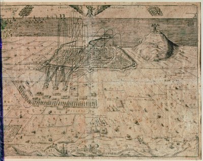 Le siège de la ville de Barcelone par les troupes du roi Philippe IV pendant la guerre des Faucheurs de 1640-52 - Spanish School