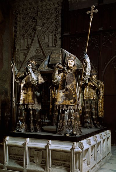 Tombeau du navigateur Christophe Colomb (Cristoforo Colombo, Cristóbal Colón) (1451-1506). Cathédrale de Séville (Catedral de Santa María de la Sede) Espagne - Spanish School