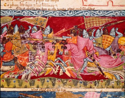 Guerre de Troie : bataille entre les Grecs et les Troyens (détail) - Spanish School