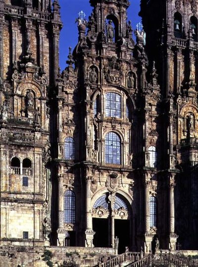 Vue de la façade ouest (Fachada del Obradoiro) conçue par Fernando Casas y Novoa - Spanish School