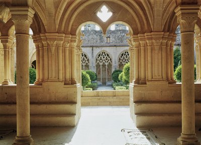 Vue vers le cloître depuis la salle capitulaire, 12e-13e siècle - Spanish School