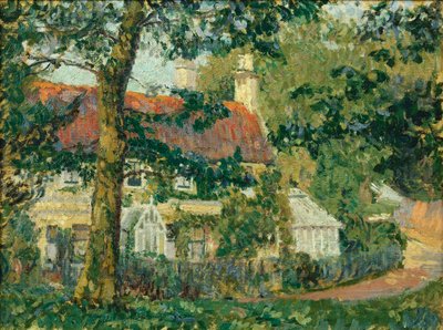 Un cottage au toit rouge, Somerset, 1909-10 - Spencer Frederick Gore