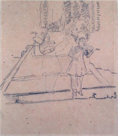 Les musiciens aux feux de la rampe, c.1910 - Spencer Frederick Gore