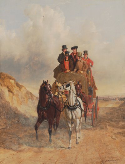 Le carrosse de la poste royale sur la route - John Frederick Herring Senior