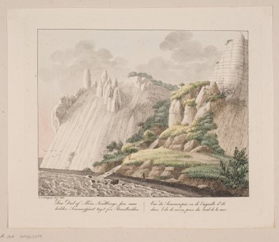 La partie des falaises de craie de Møn appelée Sommerspiret prise depuis le rivage - Søren L. Lange
