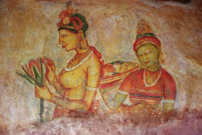 Les Demoiselles des Nuages, de la Forteresse de Roche (détail) - Sri Lankan School