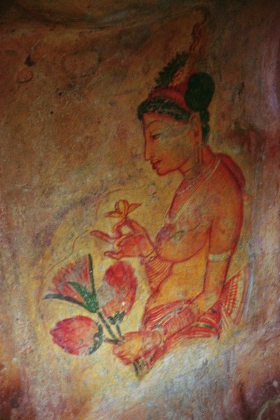 Les Demoiselles des Nuages, de la Forteresse de Roche (détail) - Sri Lankan School