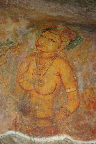 Les Demoiselles des Nuages, de la Forteresse de Roche (détail) - Sri Lankan School