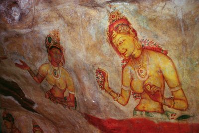 Les Demoiselles des Nuages, de la Forteresse de Roche (détail) - Sri Lankan School