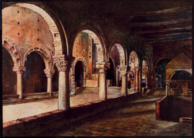 Cathédrales italiennes : Toscanella, vue à travers la nef de San Pietro - Stafford Leake