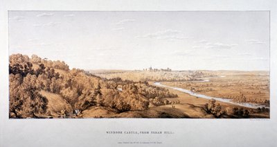 Vue du château de Windsor depuis Egham Hill, Berkshire, 1851 - Standidge and Co