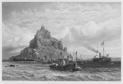 Le yacht royal au large du Mont St Michel, d