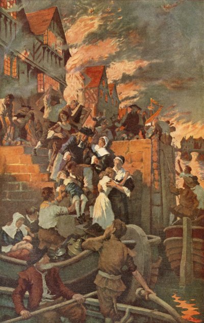 Le Grand Incendie de Londres - Stanhope Alexander (after) Forbes