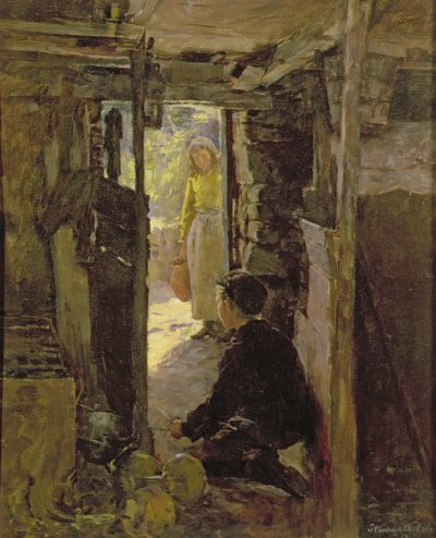À la porte du cottage - Stanhope Alexander Forbes