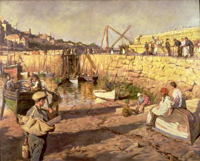 Préparation, port de Mousehole - Stanhope Alexander Forbes