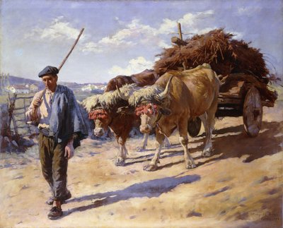 Paysans avec leur charrette à bœufs, Ascain - Stanhope Alexander Forbes