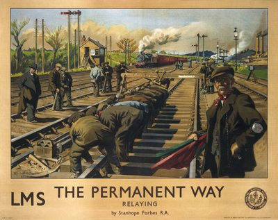« La voie permanente : Relaying », affiche pour le LMS - Stanhope Alexander Forbes