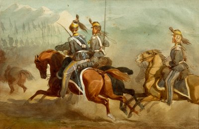 Cavalerie, Illustration de Stanislao Grimaldi del Poggetto - Stanislas Grimaldi del Poggetto