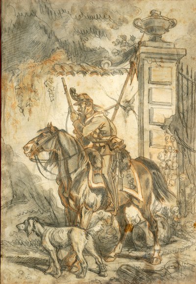 Lanciers en patrouille, Illustration de Stanislao Grimaldi del Poggetto - Stanislas Grimaldi del Poggetto