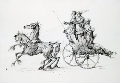 Mort en calèche, vers 1850-1890 - Stanislas Lepine
