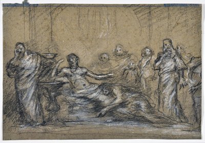 Étude de scène antique (dessin) - Stanislas Torrents y de Amat
