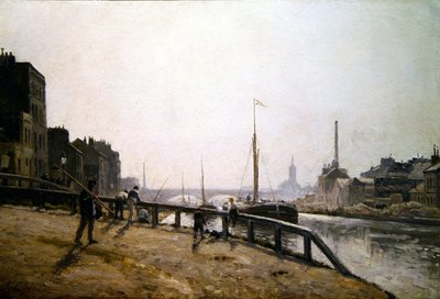 Scène de Canal - Stanislas Victor Edouard Lepine