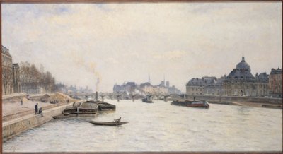 Le pont des Arts, vue du pont Royal, vers 1884 - Stanislas Victor Edouard Lepine