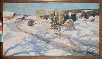 Neige bleue. Peinture de Stanislav Yulianovich Zhukovsky (Joukovski) (1873-1944), huile sur toile - Stanislav Joulianovitch Joukovski