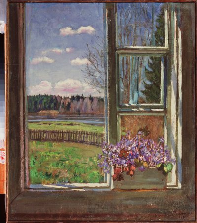 Violettes devant la fenetre - Stanislav Joulianovitch Joukovski