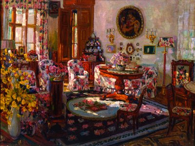 Intérieur de la maison de maître Brasovo, 1912 - Stanislav Julianovic Zukovskij