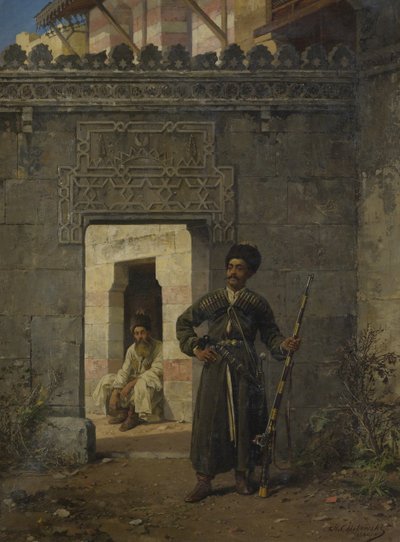 Les gardes circassiens, 1880 - Stanislav Khlebovsky