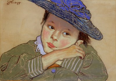 Fille au chapeau bleu, 1895 - Stanislaw Wyspianski