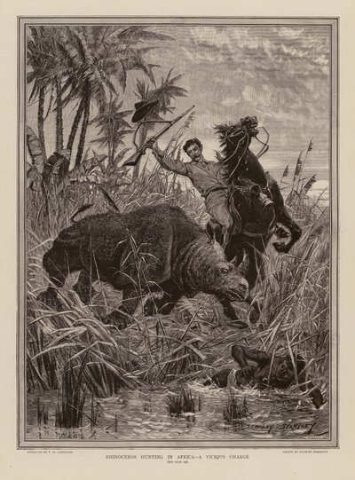 Chasse au rhinocéros en Afrique - Stanley (after) Berkeley