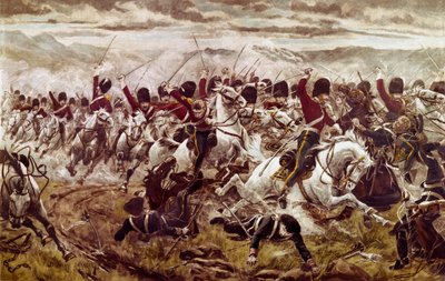 La charge des 300 de Scarlett ou Brigade Lourde à Balaclava, 25 octobre 1854, vers 1890 - Stanley Berkeley