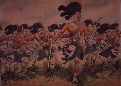 Charge du Black Watch, vers 1900 - Stanley L. (after) Wood