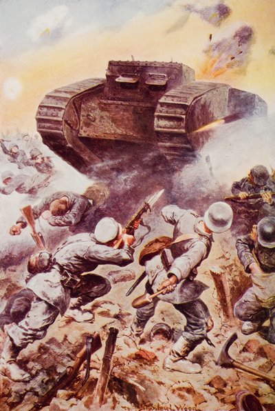 Chars en action, illustration de 