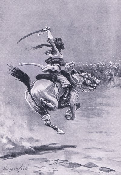 Delhi : Les assiégeants étaient constamment attaqués, juillet 1857, illustration de British Battles on Land and Sea, 1915 - Stanley L. Wood