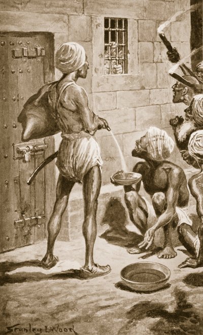Le Trou Noir, Vieux Fort William, 18 juin 1756, illustration de 