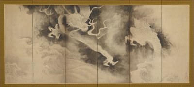 Dragons et nuages, période Momoyama ou Edo, 1590-1640 - Sôtatsu